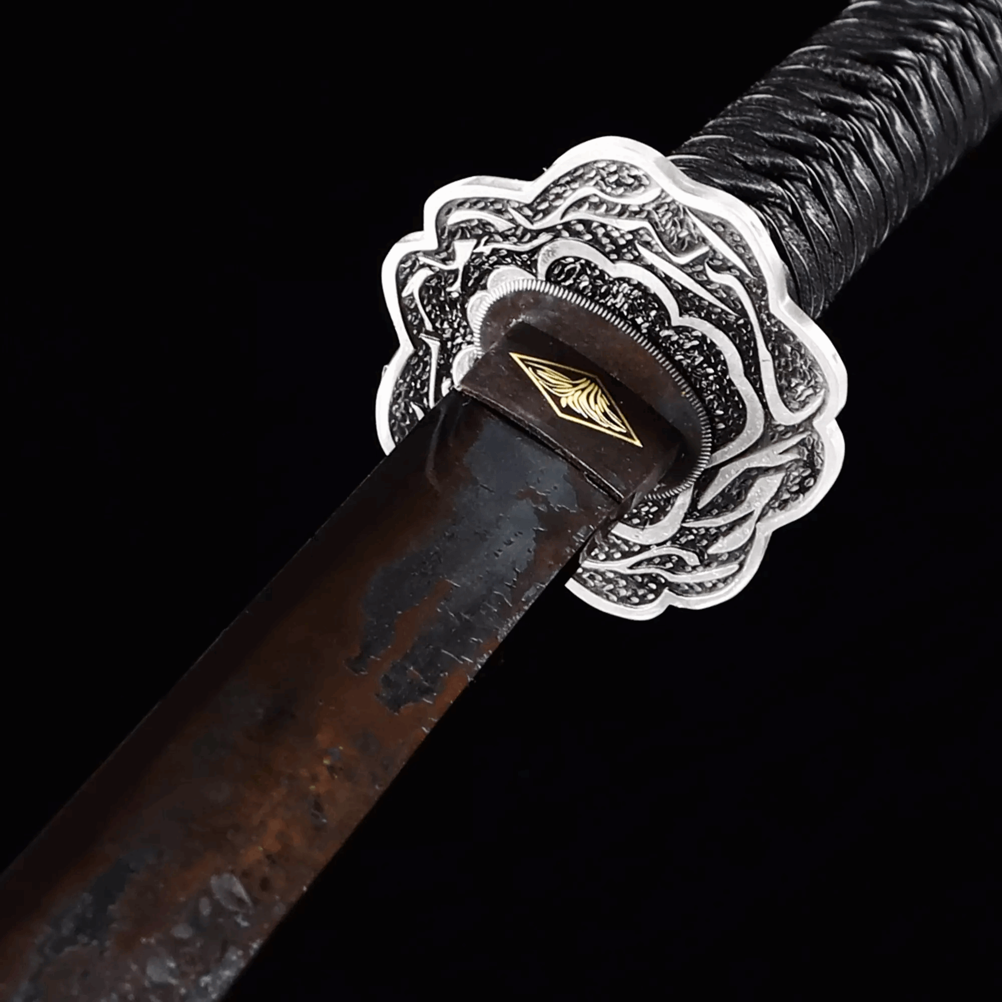 boxkatana Hand Forged Anime Katana Sekiro: Shadows Die Twice Undead Cut High Manganese Steel Red Blade