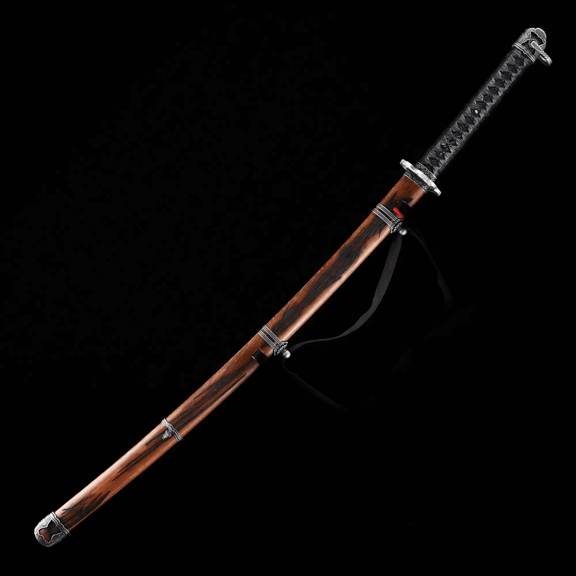 boxkatana Hand Forged Anime Katana Sekiro: Shadows Die Twice Undead Cut High Manganese Steel Red Blade