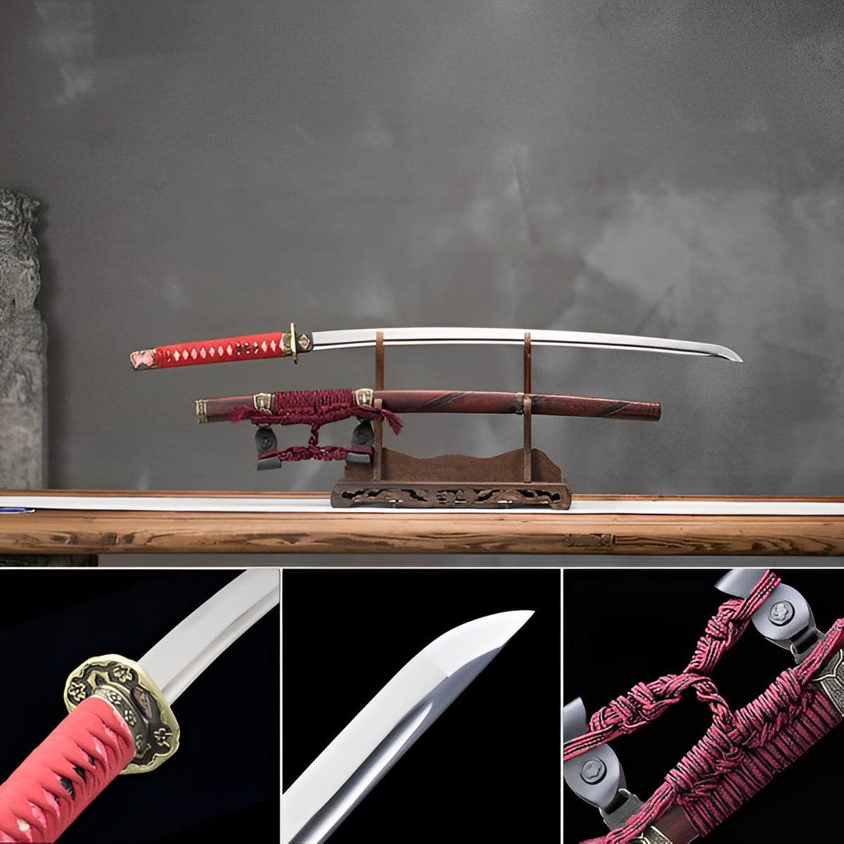 boxkatana Hand Forged Anime Katana Undead Cut(Thunderbolt)Charcoal quenching