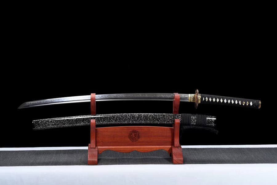 boxkatana Hand Forged Japanese Samurai Katana Auspicious Clouds &Beasts T10 Turns the soil to burn blade