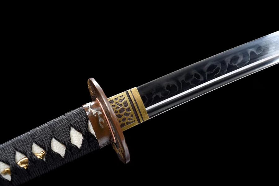 boxkatana Hand Forged Japanese Samurai Katana Auspicious Clouds &Beasts T10 Turns the soil to burn blade