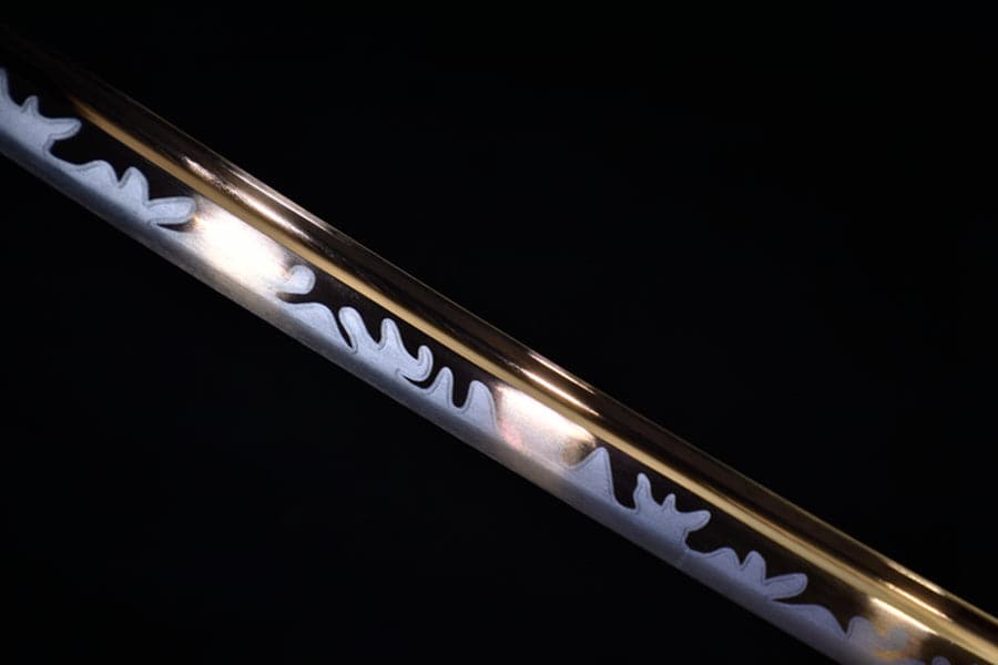 boxkatana Hand Forged Japanese Samurai Katana Bare Gold T10 Carbon steel Blade baking gold