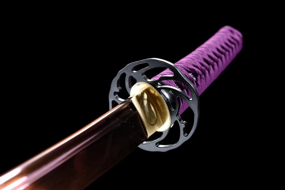 boxkatana Hand Forged Japanese Samurai Katana Bauhinia 9260 Spring Stee Purple Blade