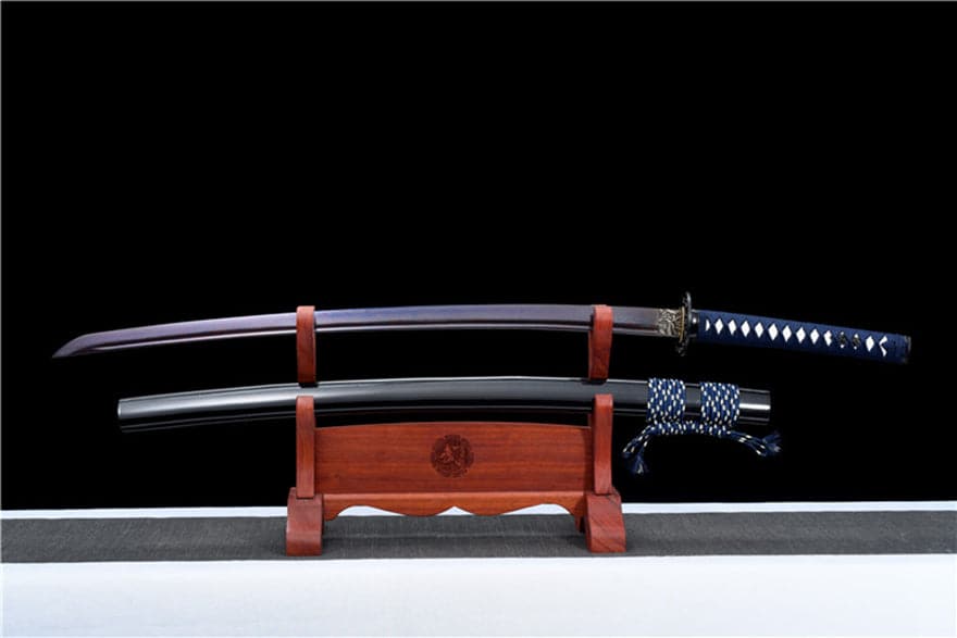 boxkatana Hand Forged Japanese Samurai Katana Bitter Cold Fragrance Pattern Steel Blue Blade