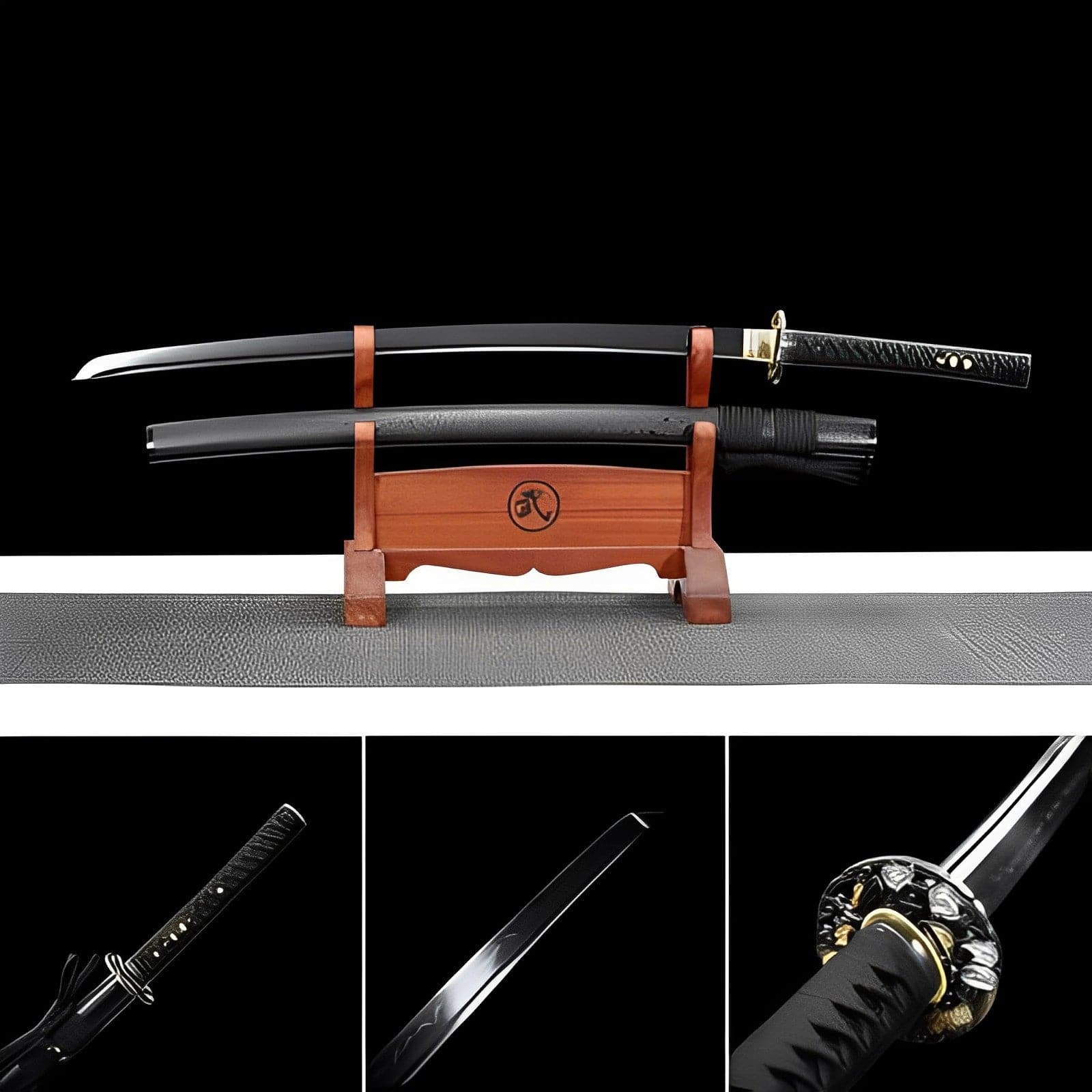 boxkatana Hand Forged Japanese Samurai Katana Blackwing T10 Carbon steel Full Tang
