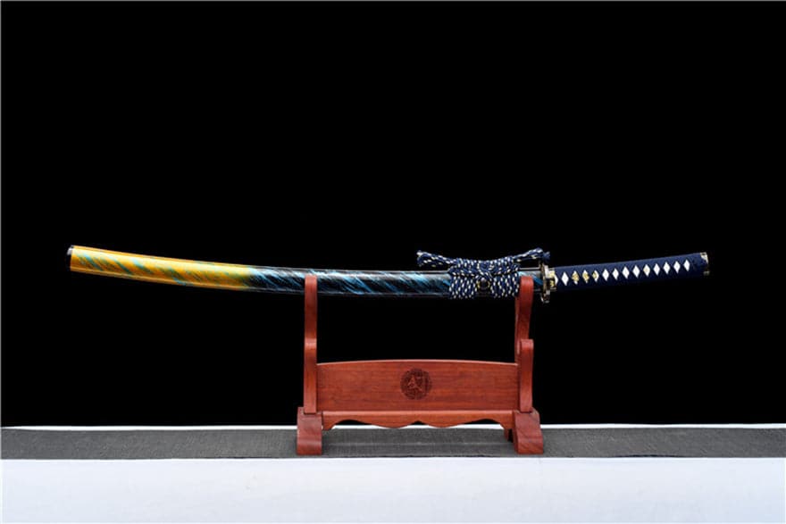 boxkatana Hand Forged Japanese Samurai Katana Buddha 9260 Spring Steel Bend 90 degrees without deformation