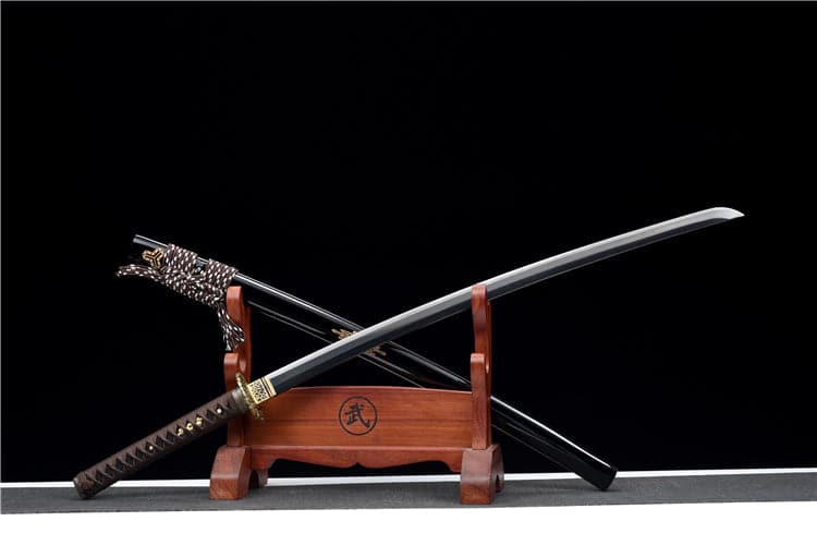 boxkatana Hand Forged Japanese Samurai Katana Candle Dragon High Manganese Steel Blade blackening process