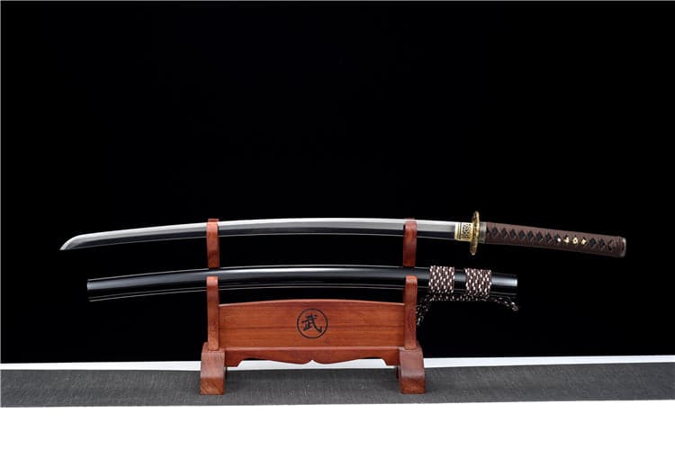 boxkatana Hand Forged Japanese Samurai Katana Candle Dragon High Manganese Steel Blade blackening process