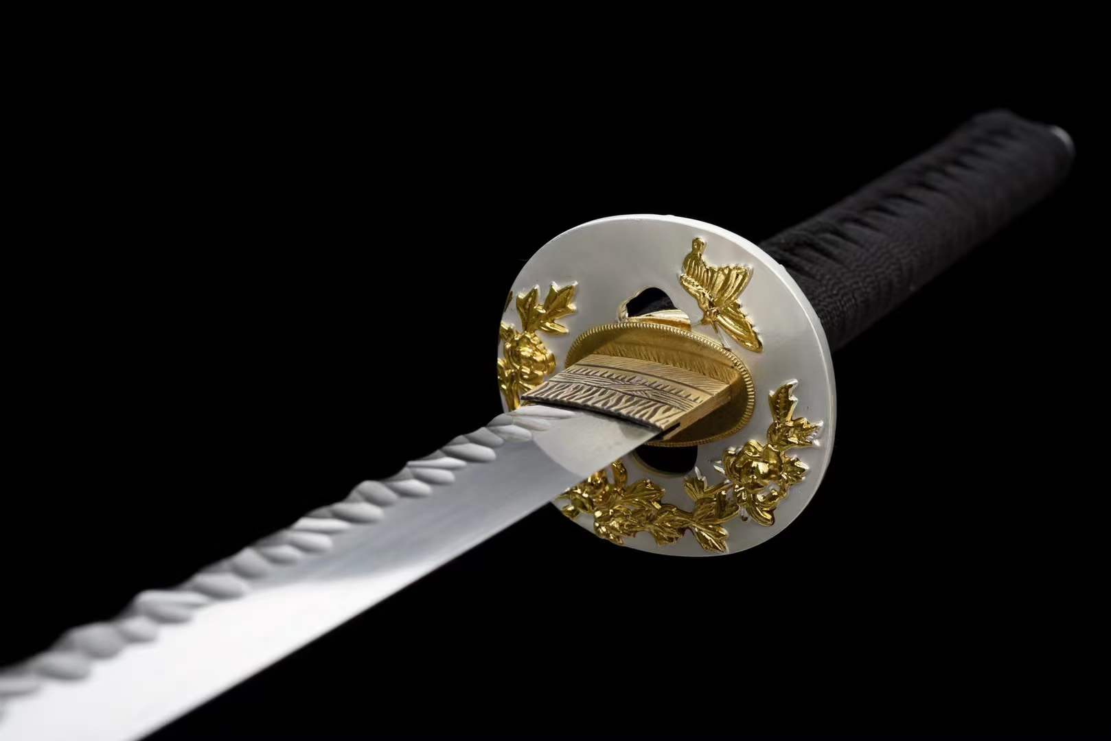 boxkatana Hand Forged Japanese Samurai Katana Confidante Pattern Steel Hammered Texture