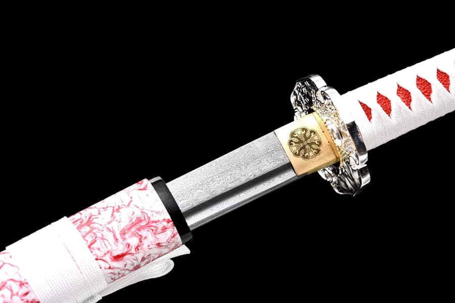 boxkatana Hand Forged Japanese Samurai Katana 璎珞 Damascus Steel Full Tang