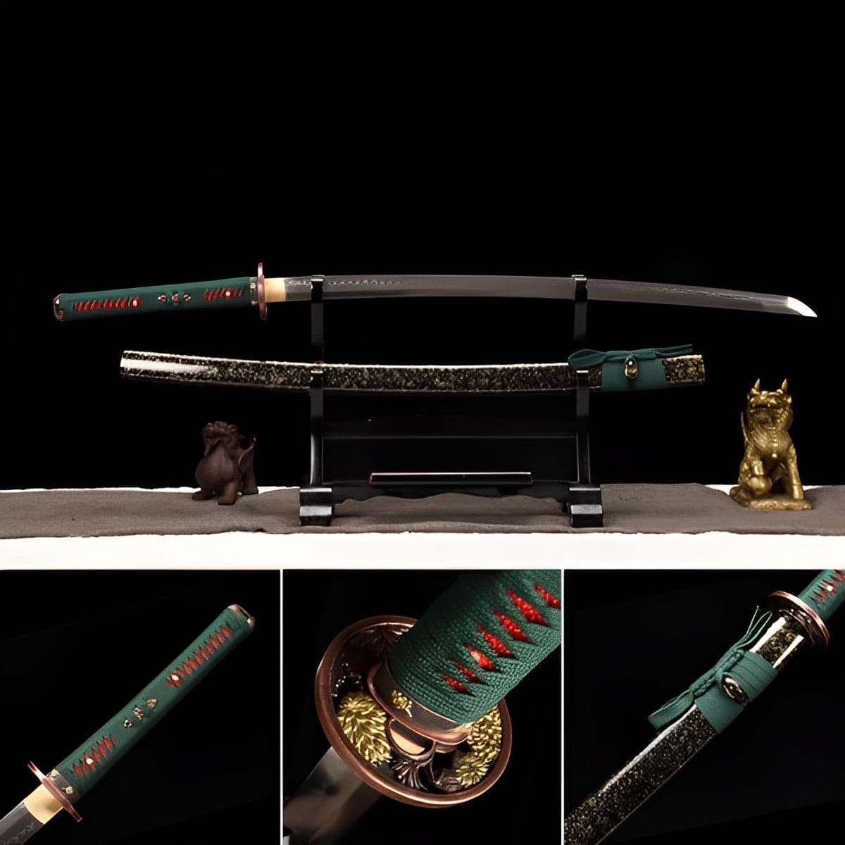 boxkatana Hand Forged Japanese Samurai Katana Dark Knight T10 Burned edge Hand grinding