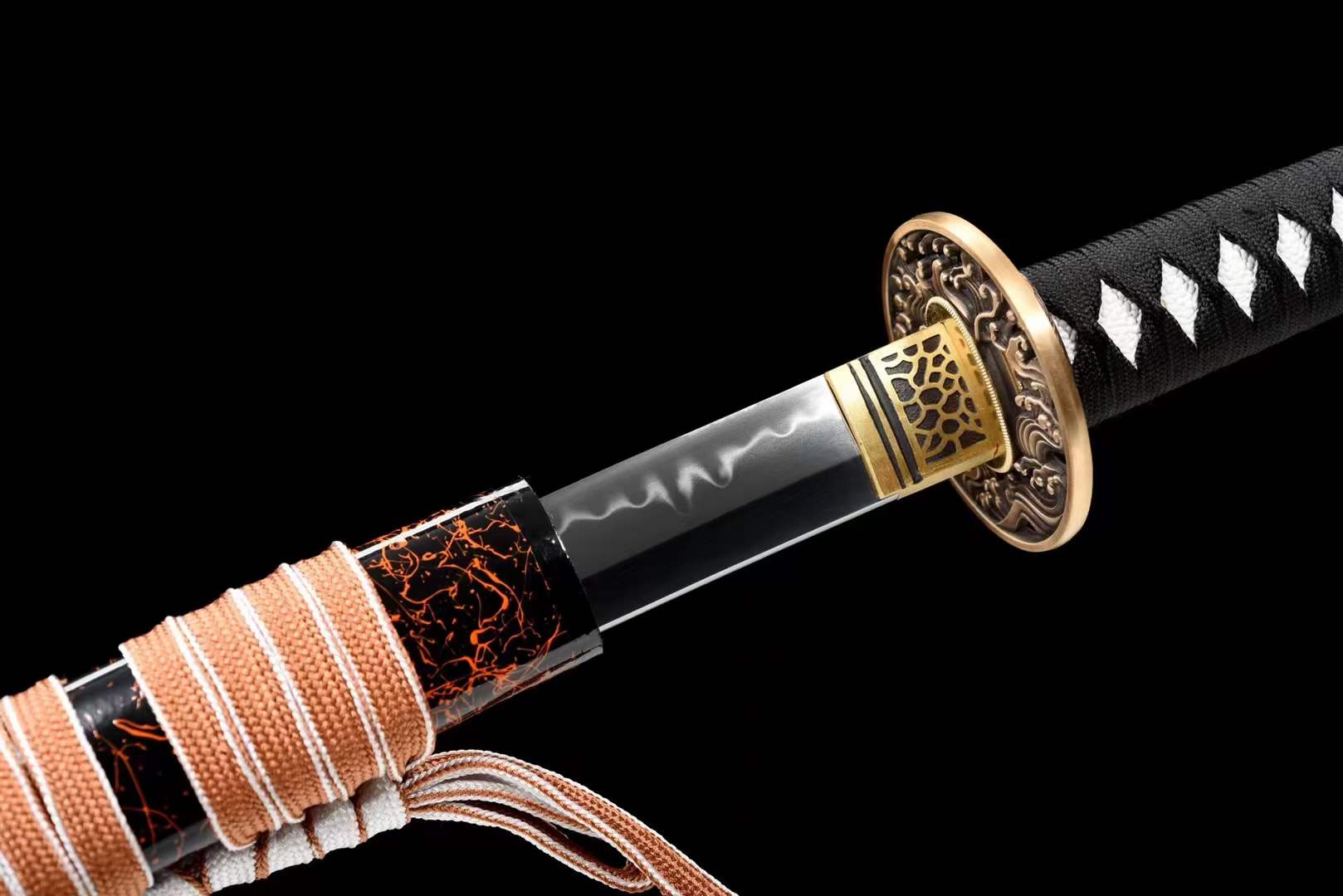 boxkatana Hand Forged Japanese Samurai Katana Desert T10 Turns the soil to burn blade