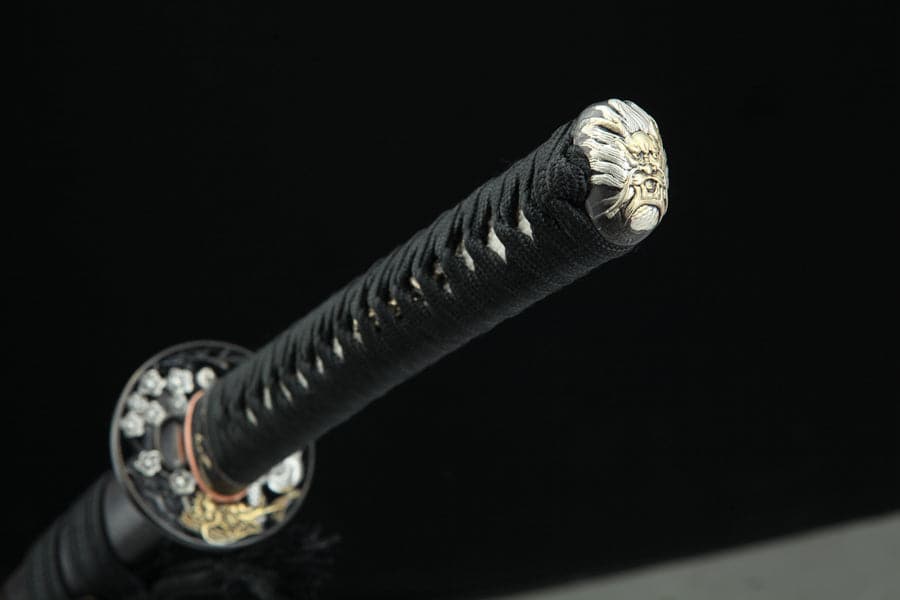 boxkatana Hand Forged Japanese Samurai Katana Double Dragon Pattern Steel