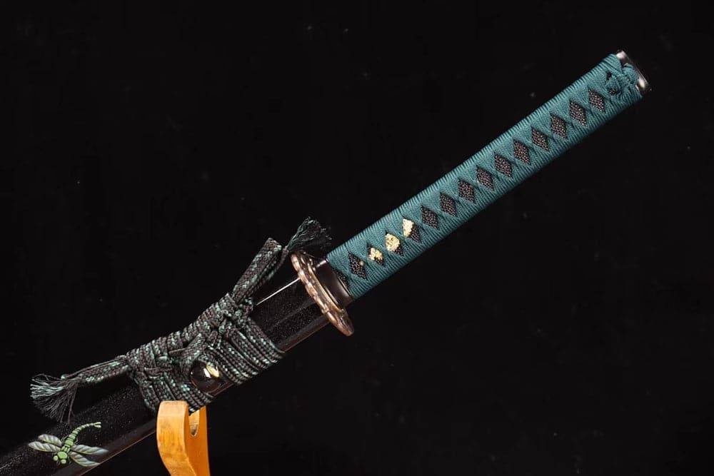 boxkatana Hand Forged Japanese Samurai Katana Dragonfly Specialty leaf pattern burnishing blade