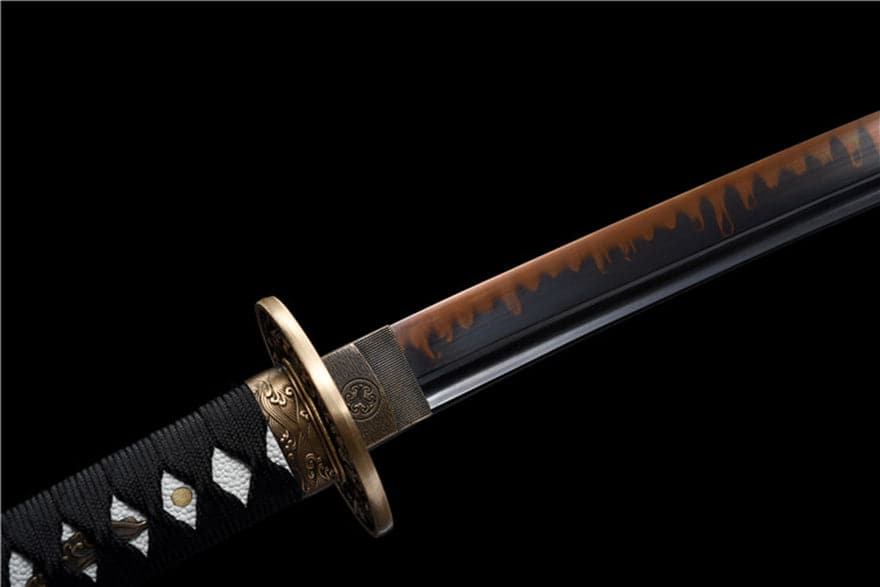 boxkatana Hand Forged Japanese Samurai Katana Drop in the ocean T10 Carbon steel Blackening process