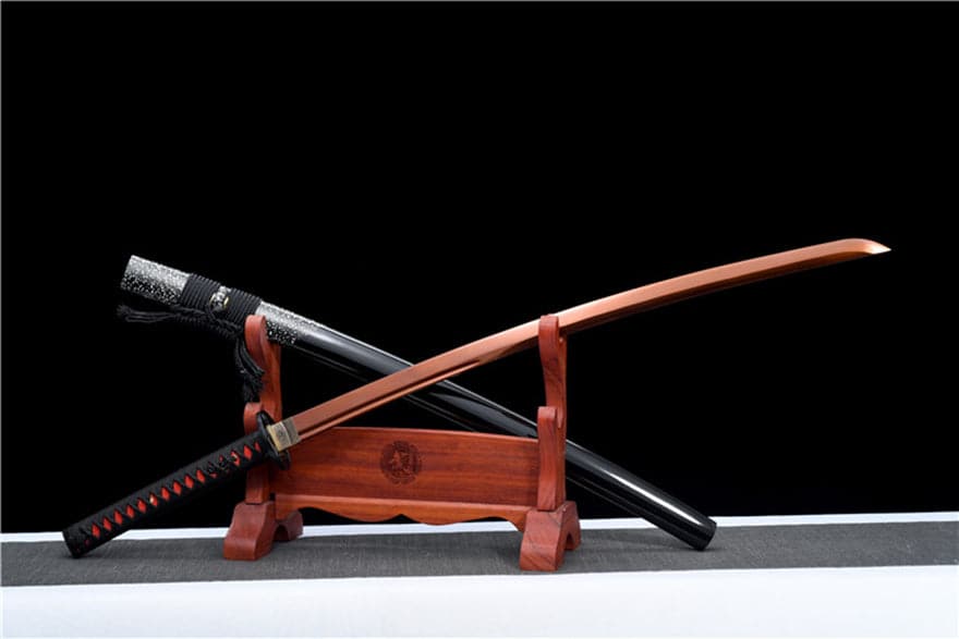 boxkatana Hand Forged Japanese Samurai Katana Flame 9260 Spring Steel Reddening of the blade