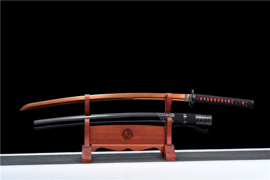 boxkatana Hand Forged Japanese Samurai Katana Flame 9260 Spring Steel Reddening of the blade