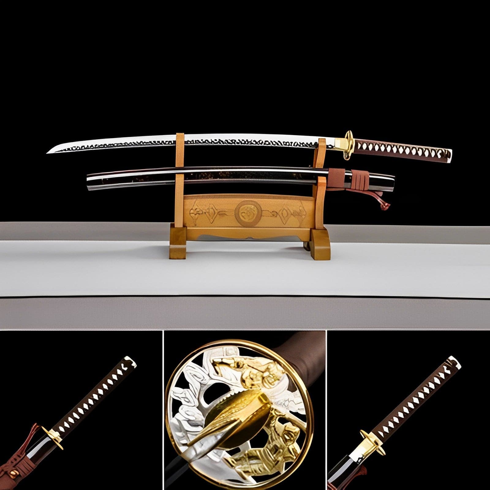 boxkatana Hand Forged Japanese Samurai Katana Flying clouds T10 Carbon steel Full Tang