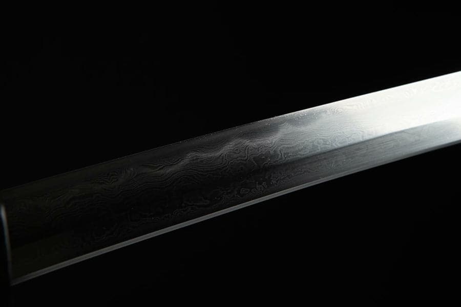 boxkatana Hand Forged Japanese Samurai Katana Frog Prince Pattern Steel Gilt Silver Guard