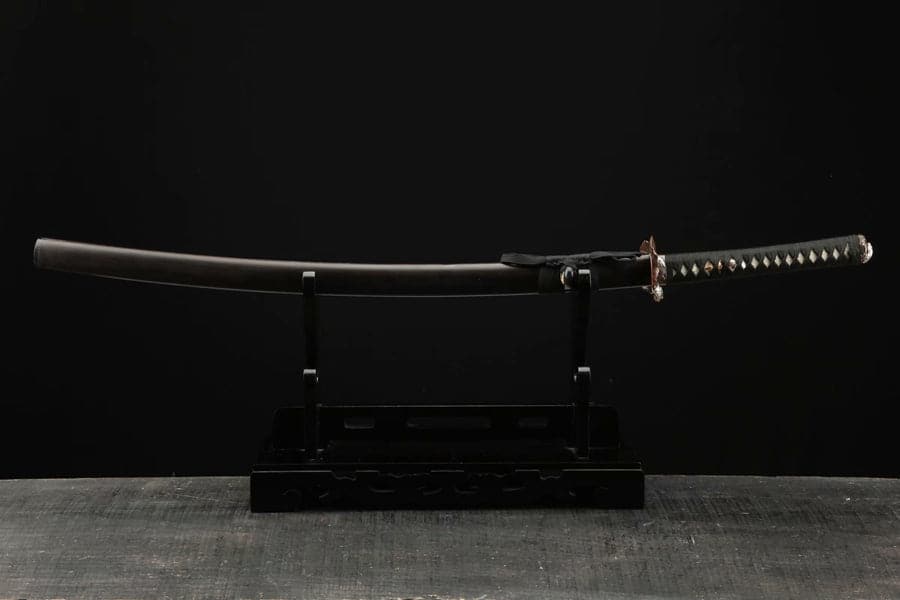 boxkatana Hand Forged Japanese Samurai Katana Frog Prince Pattern Steel Gilt Silver Guard