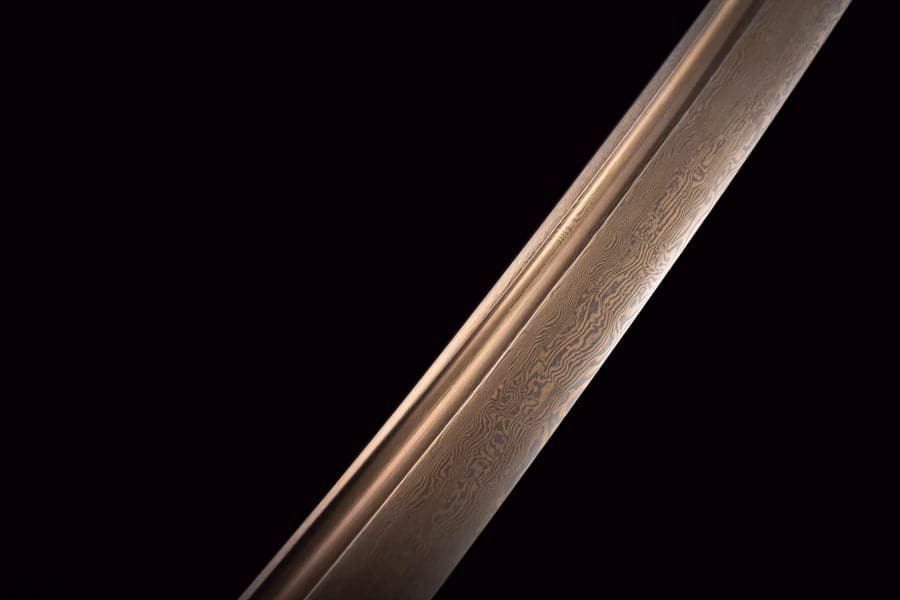 boxkatana Hand Forged Japanese Samurai Katana Golden Bamboo Damascus Steel Full Tang