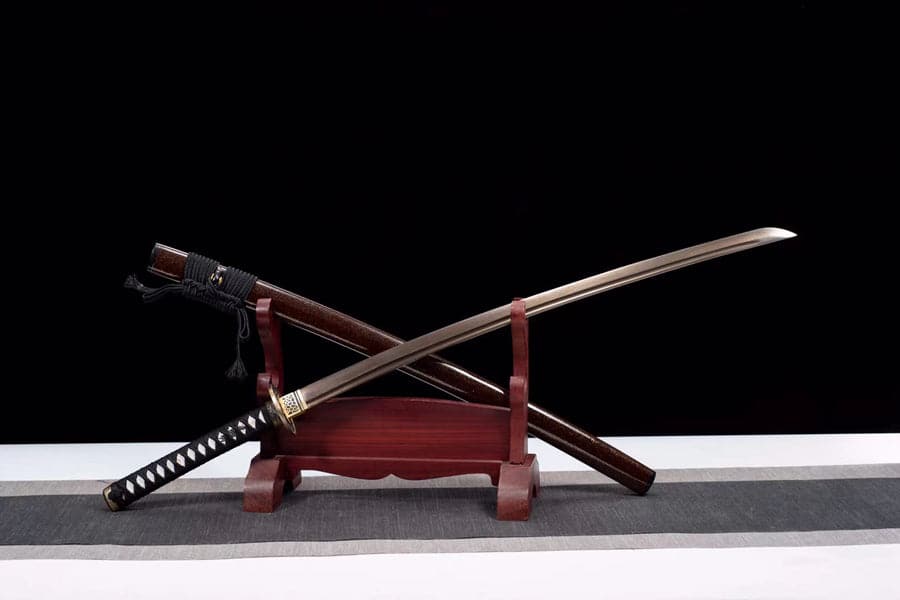 boxkatana Hand Forged Japanese Samurai Katana Golden Bamboo Damascus Steel Full Tang