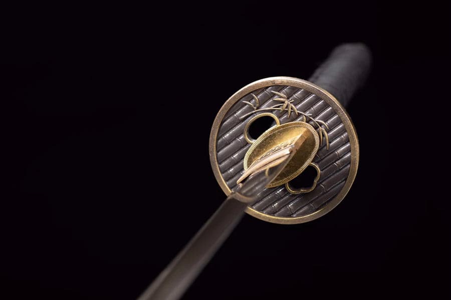 boxkatana Hand Forged Japanese Samurai Katana Golden Bamboo Damascus Steel Full Tang