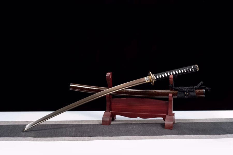 boxkatana Hand Forged Japanese Samurai Katana Golden Bamboo Damascus Steel Full Tang