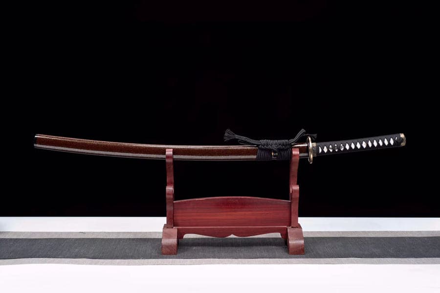 boxkatana Hand Forged Japanese Samurai Katana Golden Bamboo Damascus Steel Full Tang