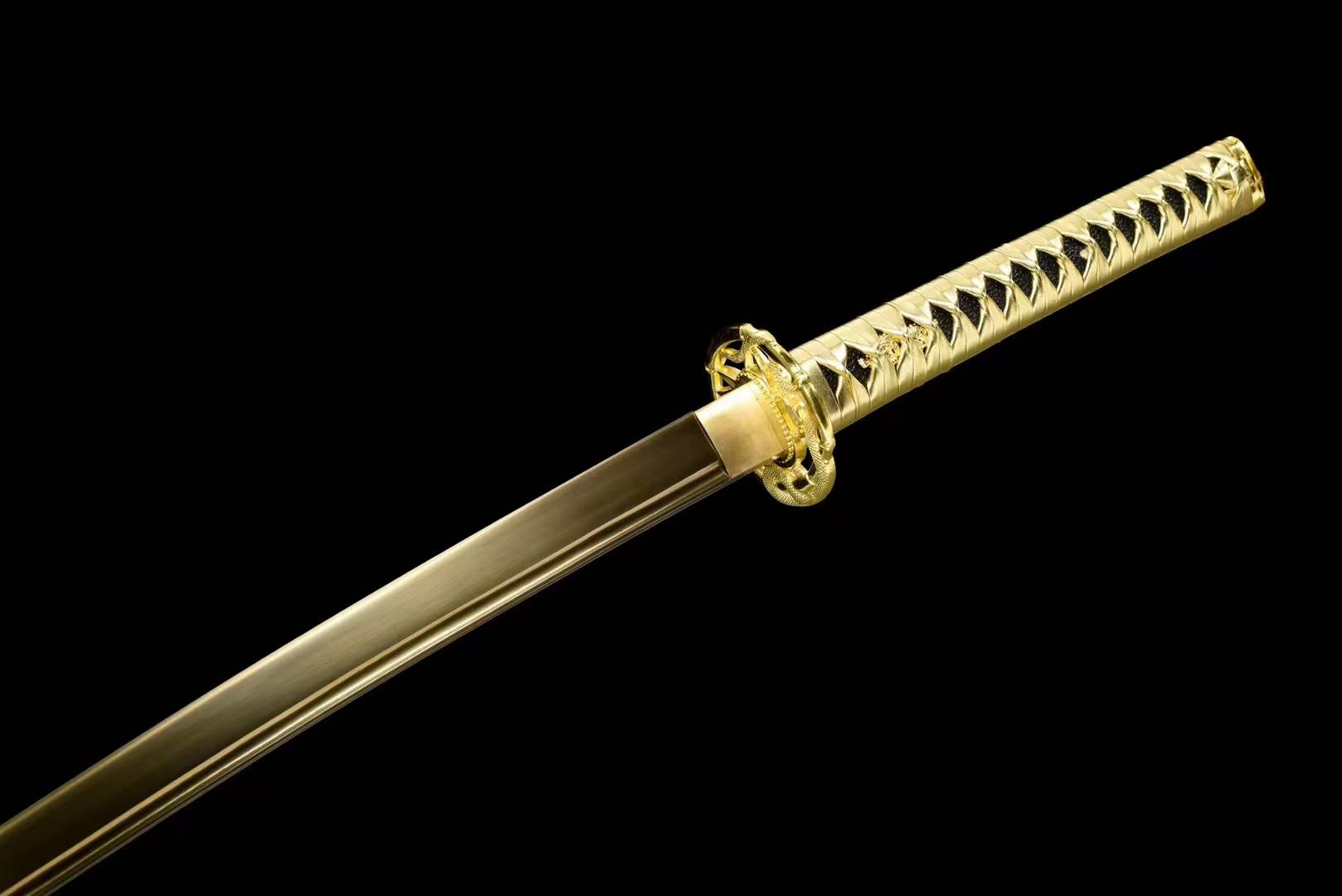 boxkatana Hand Forged Japanese Samurai Katana Golden Snake High Manganese Steel Hand grinding