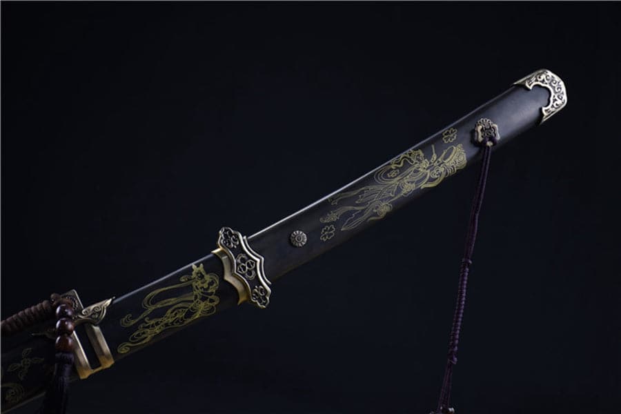 boxkatana Hand Forged Japanese Samurai Katana Heavenly Maiden Scattered Flowers T10 Carbon steel Ancient Forging