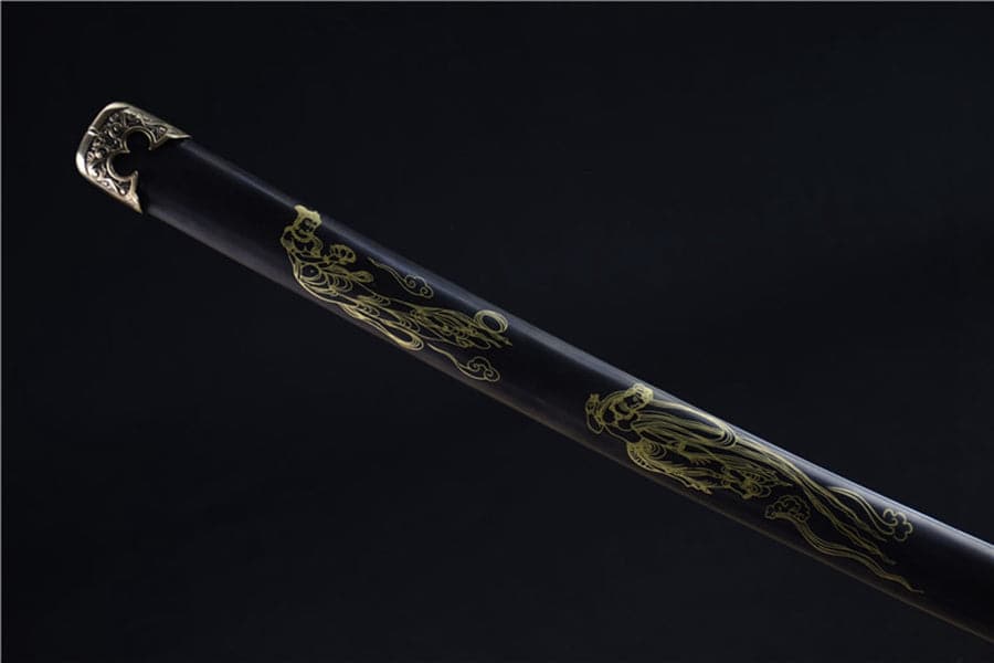 boxkatana Hand Forged Japanese Samurai Katana Heavenly Maiden Scattered Flowers T10 Carbon steel Ancient Forging