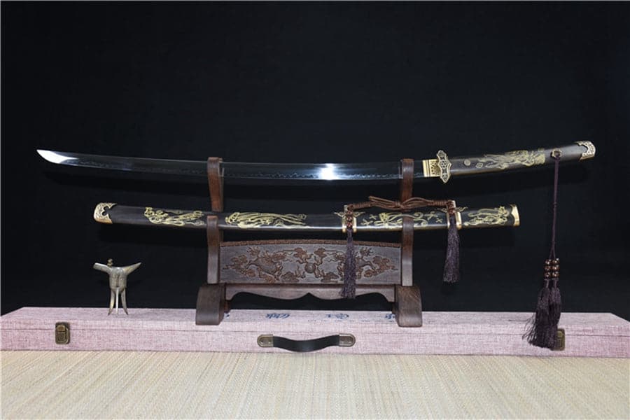 boxkatana Hand Forged Japanese Samurai Katana Heavenly Maiden Scattered Flowers T10 Carbon steel Ancient Forging