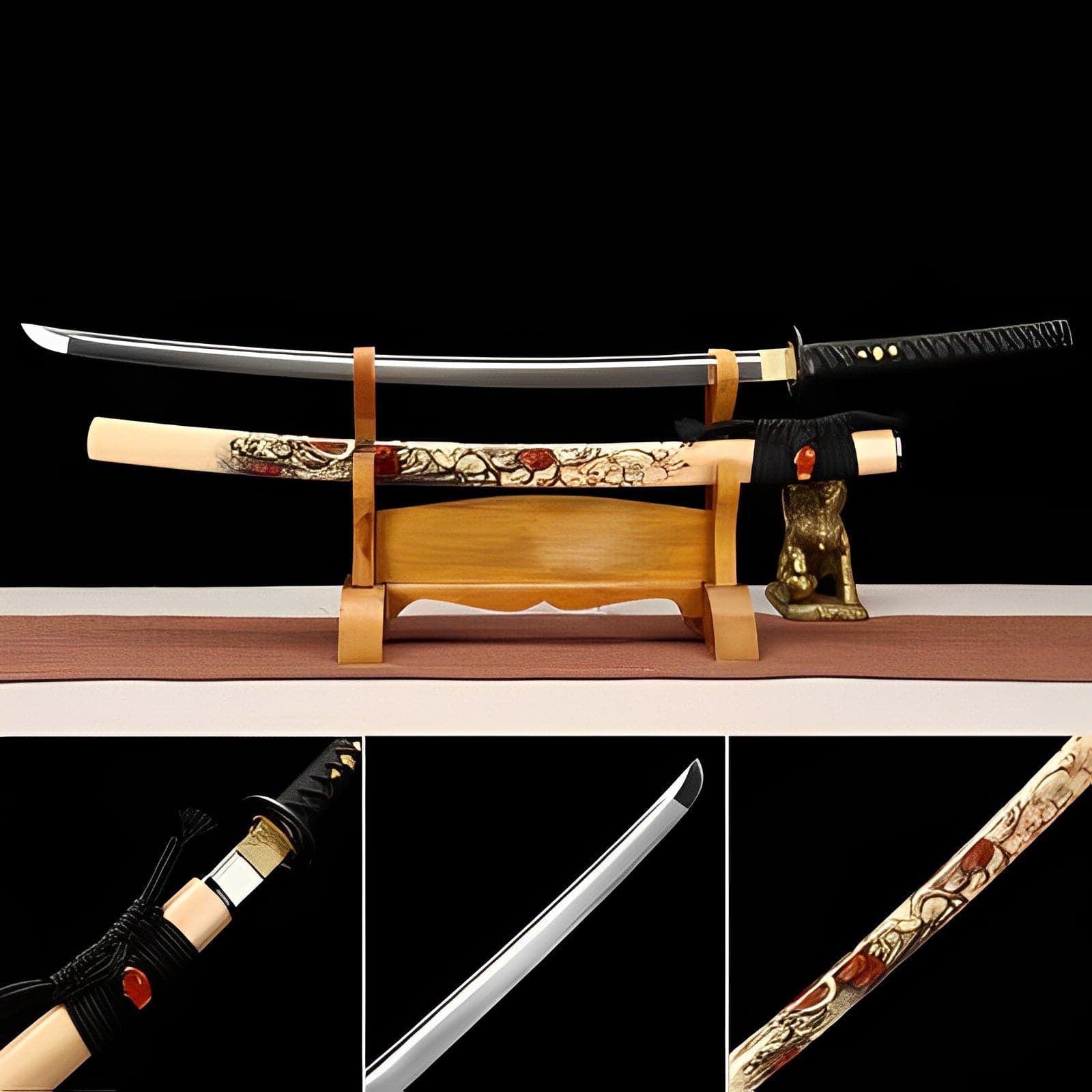 boxkatana Hand Forged Japanese Samurai Katana Monsters Sword 9260 Spring Steel Full Tang