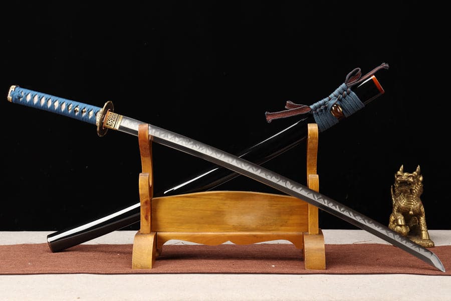 boxkatana Hand Forged Japanese Samurai Katana Night Hidden T10 Carbon steel Turns the soil to burn blade