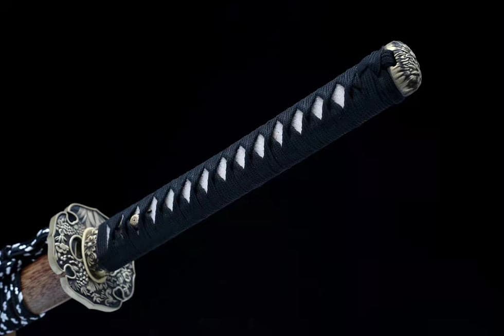 boxkatana Hand Forged Japanese Samurai Katana Qi Gan Pattern Steel Wooden color