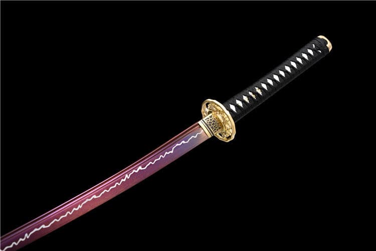 boxkatana Hand Forged Japanese Samurai Katana Rose High Manganese Steel Purple Blade