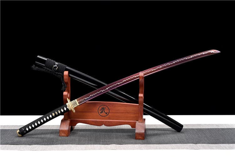 boxkatana Hand Forged Japanese Samurai Katana Rose High Manganese Steel Purple Blade