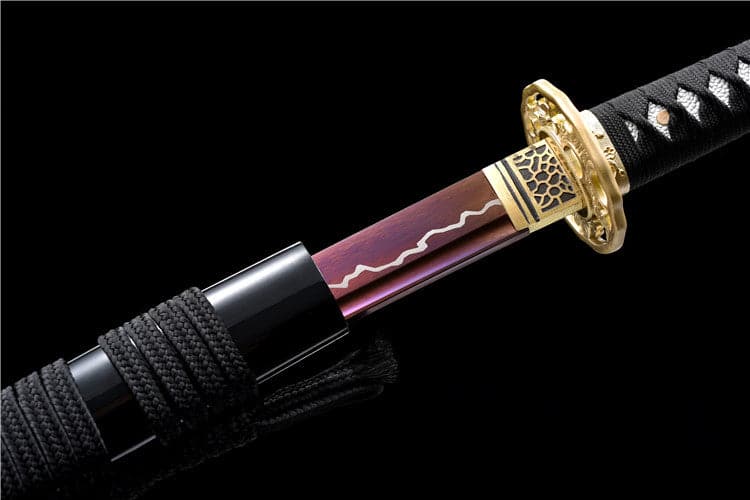 boxkatana Hand Forged Japanese Samurai Katana Rose High Manganese Steel Purple Blade
