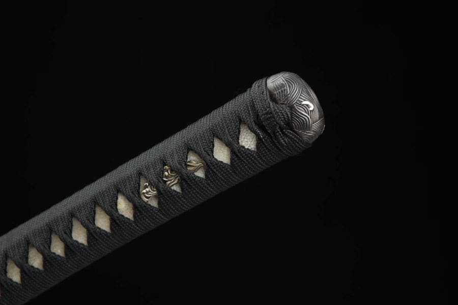 boxkatana Hand Forged Japanese Samurai Katana Sea Wave Cutter Plate Pattern Steel Yellow