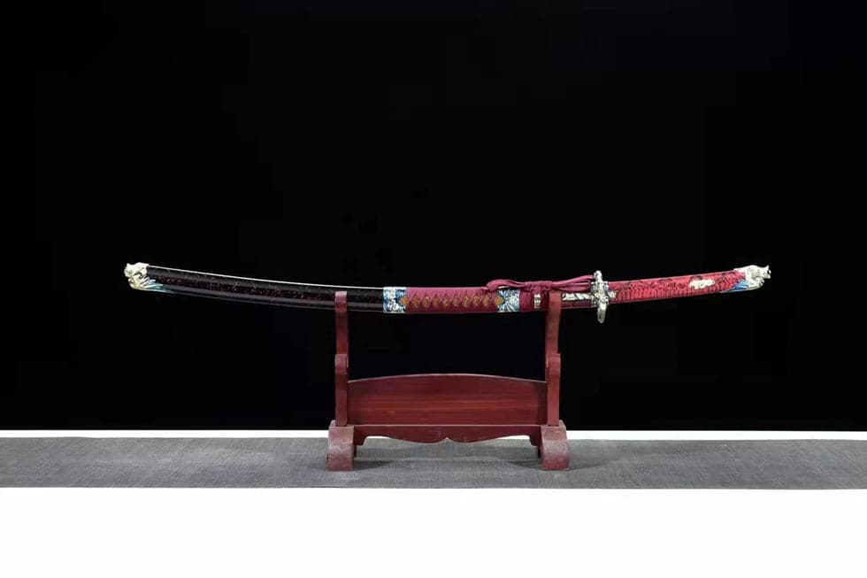 boxkatana Hand Forged Japanese Samurai Katana Silver Dragon Knight High-performance Manganese Steel