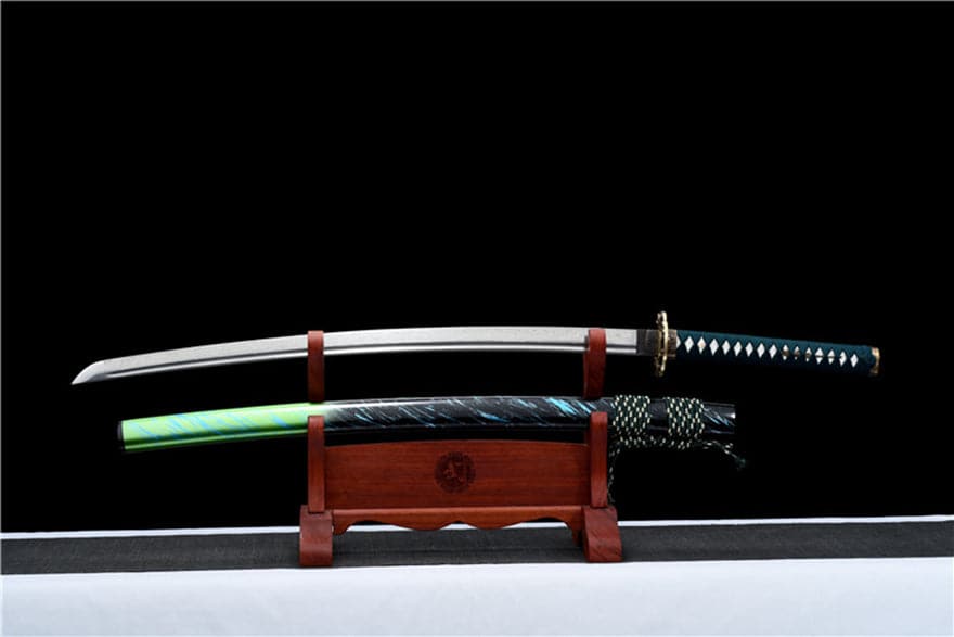 boxkatana Hand Forged Japanese Samurai Katana Sky Dome Pattern Steel Pure copper fine carving set