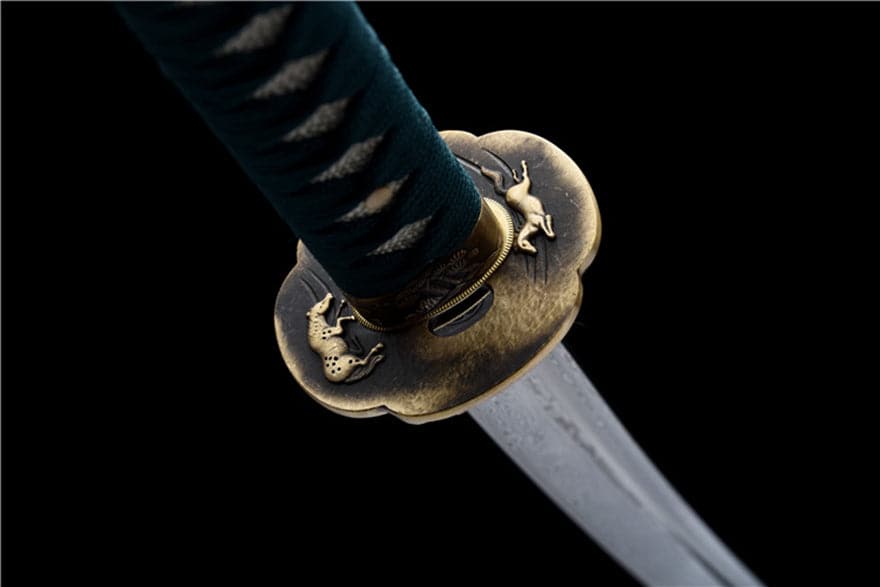 boxkatana Hand Forged Japanese Samurai Katana Sky Dome Pattern Steel Pure copper fine carving set