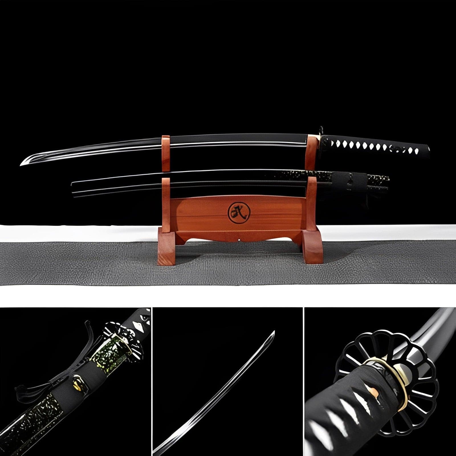 boxkatana Hand Forged Japanese Samurai Katana T10 Carbon steel Green Vine Full Tang