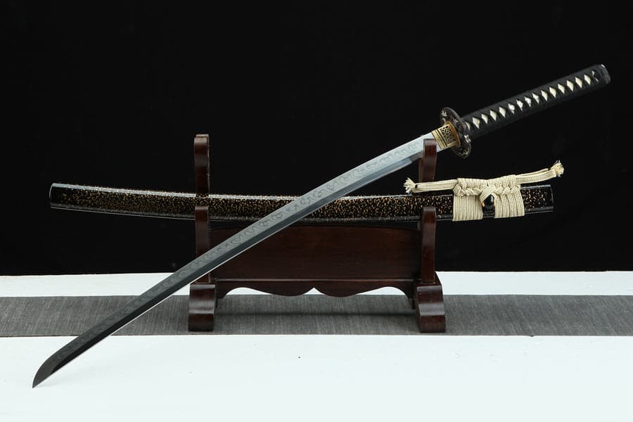 boxkatana Hand Forged Japanese Samurai Katana T10 Real Yokote Pure copper gilt silver
