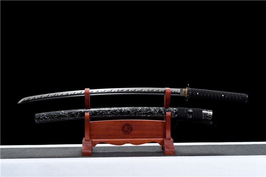 boxkatana Hand Forged Japanese Samurai Katana Wanderer High Manganese Steel Blade blackening process