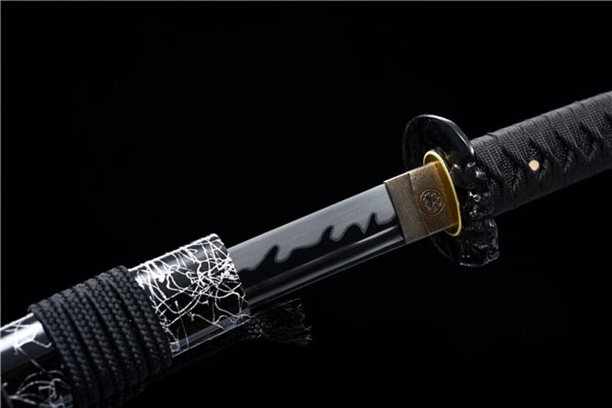 boxkatana Hand Forged Japanese Samurai Katana Wanderer High Manganese Steel Blade blackening process