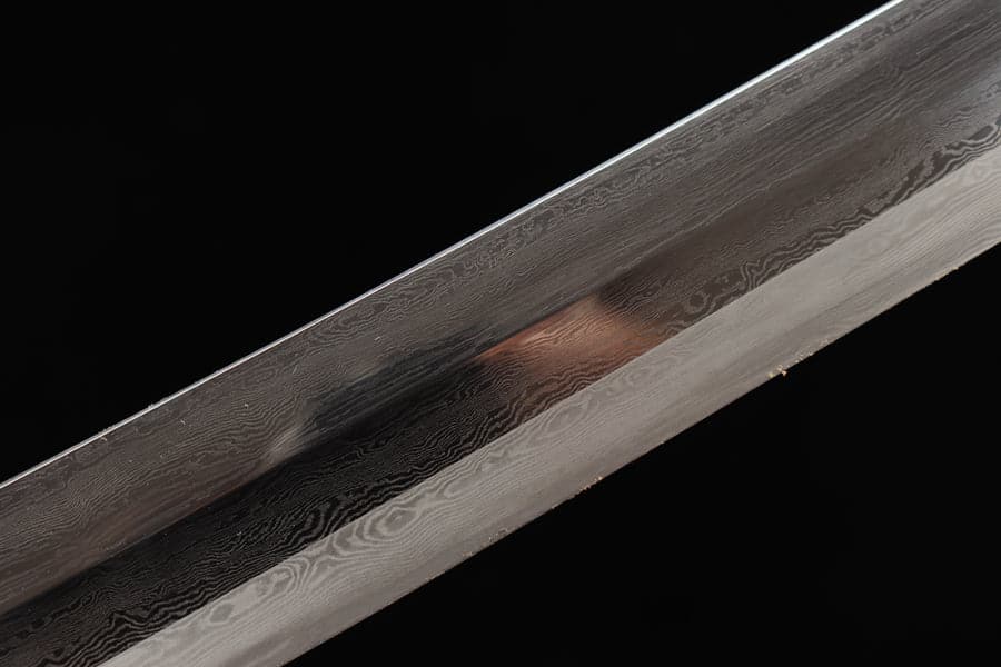 boxkatana Hand Forged Japanese Samurai Katana Yama T8 carbon tool steel Yellow engraved knife sheath