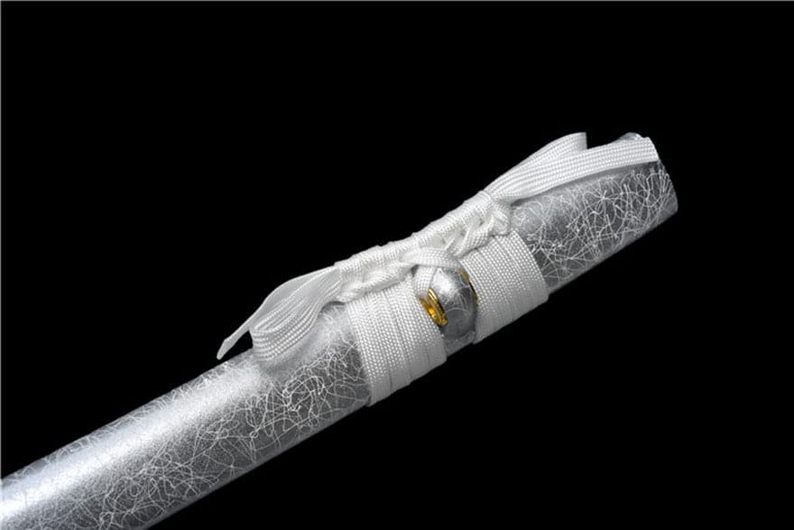 boxkatana Hand Forged Japanese Samurai KatanaSilver Ghost High Manganese Steel Blue Blade