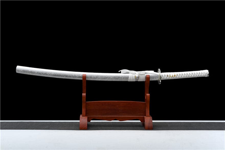 boxkatana Hand Forged Japanese Samurai KatanaSilver Ghost High Manganese Steel Blue Blade